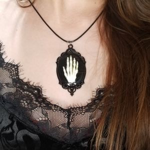 GLOW Skeleton Hand Necklace- Original